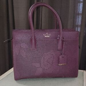 Kate Spade Maroon/ Purple Satchel Bag